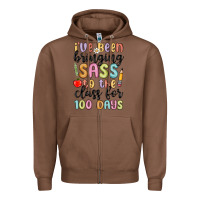 Chestnut i ve been bringing sass to the class for 100 days Zipper Hoodie - MaliasSmallBusiness