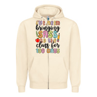 Sandshell i ve been bringing sass to the class for 100 days Zipper Hoodie - MaliasSmallBusiness
