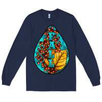 Navy Fall Teardrop Long Sleeve Tee - LillyAllenDesigns
