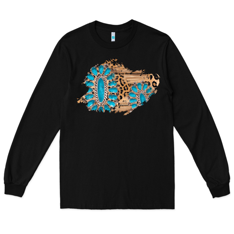 Gemstone Wood Leopard Patch Long Sleeve Tee by AdoDesignShop | Teevron