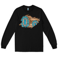 Black gemstone wood leopard patch Long Sleeve Tee - AdoDesignShop