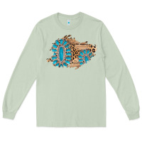 Matcha gemstone wood leopard patch Long Sleeve Tee - AdoDesignShop