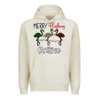 Oatmeal Heather Merry Flocking Christmas Premium Hoodie - Bettercallsaul