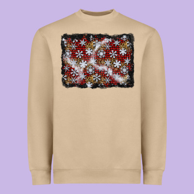 Christmas Snow Crystals Background Heavyweight Sweatshirt Designed By Bundleandbundleshop