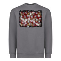 Storm christmas snow crystals background Heavyweight Sweatshirt - BundleAndBundleShop