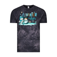 Cloud Black winter vibes Vintage Tee - AdoDesignShop