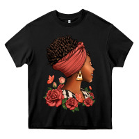 Black She who kneels before god can stand before anyone Heavy Core Tee - RanaPortraitStore