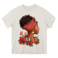 Cream She who kneels before god can stand before anyone Heavy Core Tee - RanaPortraitStore