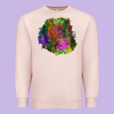 Halloween Spider Web For Patches Premium Sweatshirt Designed By Bundleandbundleshop