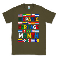 Army Green hispanic haritage month flags Classic Tee - BundleAndBundleShop