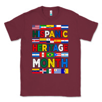 Burgundy hispanic haritage month flags Classic Tee - BundleAndBundleShop