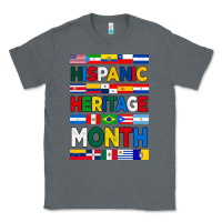 Charcoal Heather hispanic haritage month flags Classic Tee - BundleAndBundleShop