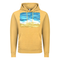 Vintage Mustard glitter beach background Vintage Hoodie - HRA Design Shop