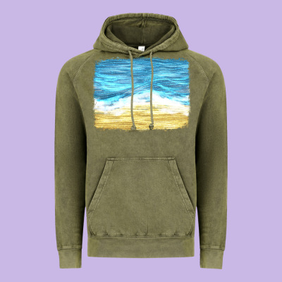 Glitter Beach Background Vintage Hoodie Designed By Hra Design Shop