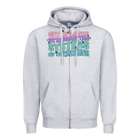 Heather Grey get in loser we're disrupting systems of oppressio Zipper Hoodie - MaliasSmallBusiness
