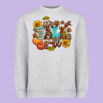 It's Fall Y'all Heavyweight Sweatshirt Designed By Adodesignshop