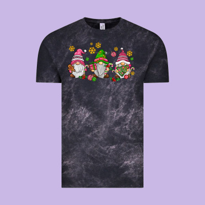 Pink Christmas Gnomies Vintage Tee Designed By Adodesignshop