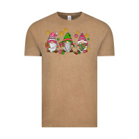 Vintage Coffee pink christmas gnomies Vintage Tee - AdoDesignShop