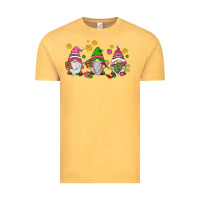 Vintage Mustard pink christmas gnomies Vintage Tee - AdoDesignShop