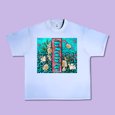 Turquoise Leopard Mama Urban Heavy Tee Designed By Adodesignshop