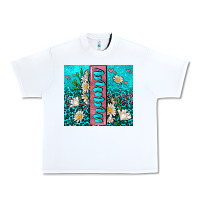 White turquoise leopard mama Urban Heavy Tee - AdoDesignShop