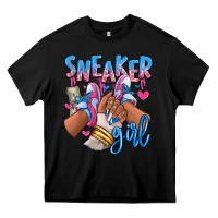 Black Sneaker girl afro woman Heavy Core Tee - RanaPortraitStore