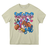 Mossy Sneaker girl afro woman Heavy Core Tee - RanaPortraitStore