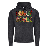Vintage Black holly jolly Vintage Hoodie - FaDigitalArtStudio
