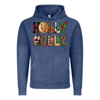 Vintage Denim holly jolly Vintage Hoodie - FaDigitalArtStudio