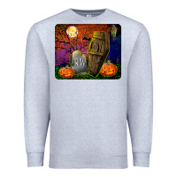 Heather Grey headstone and coffin mousepad Premium Sweatshirt - BundleAndBundleShop