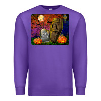 Purple headstone and coffin mousepad Premium Sweatshirt - BundleAndBundleShop