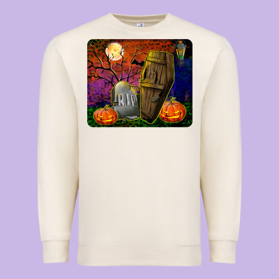 Headstone And Coffin Mousepad Premium Sweatshirt Designed By Bundleandbundleshop