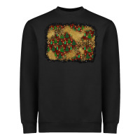 Black christmas trees and leopard background Heavyweight Sweatshirt - BundleAndBundleShop