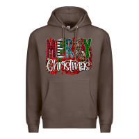 Coffee Merry Christmas Buffalo Plaid Leopard Premium Hoodie - Bettercallsaul