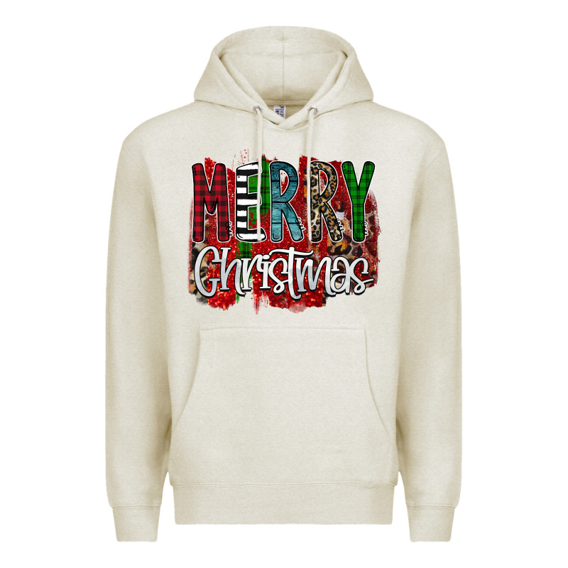 Merry Christmas Buffalo Plaid Leopard Premium Hoodie by Bettercallsaul | Teevron