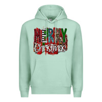 Seafoam Merry Christmas Buffalo Plaid Leopard Premium Hoodie - Bettercallsaul