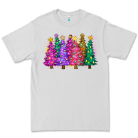 Dove Grey christmas trees and lights Premium Tee - Zillion Design Studio