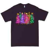 Plum christmas trees and lights Premium Tee - Zillion Design Studio