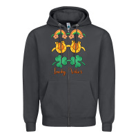Smoke lucky vibes st. patrick's day Zipper Hoodie - MaliasSmallBusiness