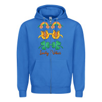 True Royal lucky vibes st. patrick's day Zipper Hoodie - MaliasSmallBusiness
