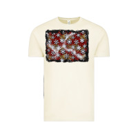 Vintage Arctic christmas snow crystals background Vintage Tee - BundleAndBundleShop