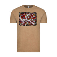 Vintage Coffee christmas snow crystals background Vintage Tee - BundleAndBundleShop