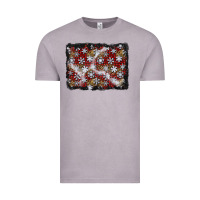 Vintage Zinc christmas snow crystals background Vintage Tee - BundleAndBundleShop