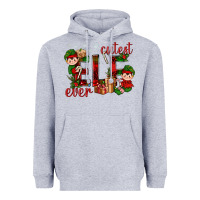 Heather Grey Cutest Elf Ever Christmas Heavyweight Hoodie - BundleAndBundleShop