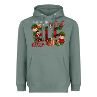 Sage Cutest Elf Ever Christmas Heavyweight Hoodie - BundleAndBundleShop