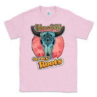 Bubblegum Pink blame it all on my roots bull skull black Classic Tee - JahusDesignShop