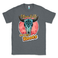 Charcoal Heather blame it all on my roots bull skull black Classic Tee - JahusDesignShop