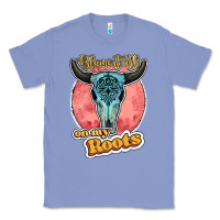 Colony Blue blame it all on my roots bull skull black Classic Tee - JahusDesignShop