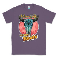 Lavender blame it all on my roots bull skull black Classic Tee - JahusDesignShop