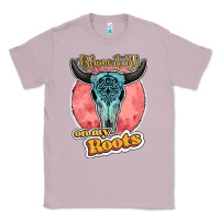 Lilac blame it all on my roots bull skull black Classic Tee - JahusDesignShop